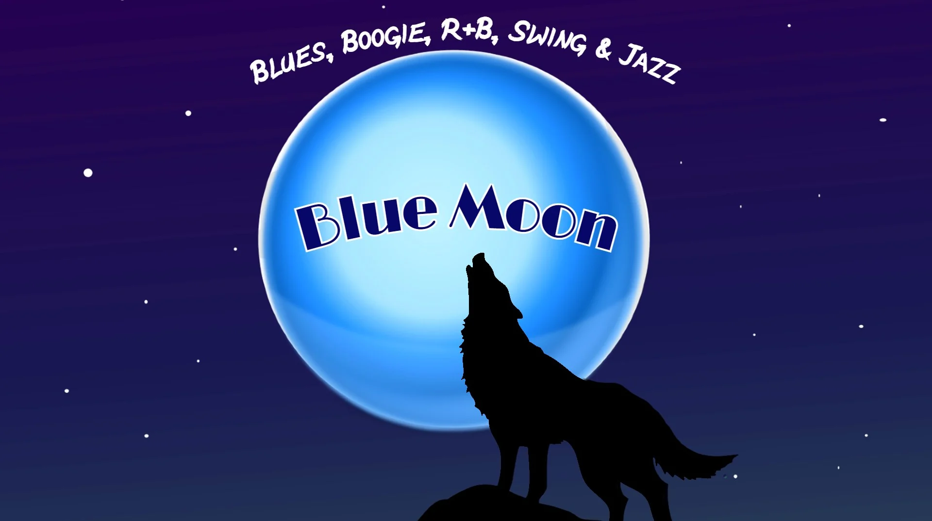 Blue Moon logo with a glowing blue moon and a howling wolf silhouette.